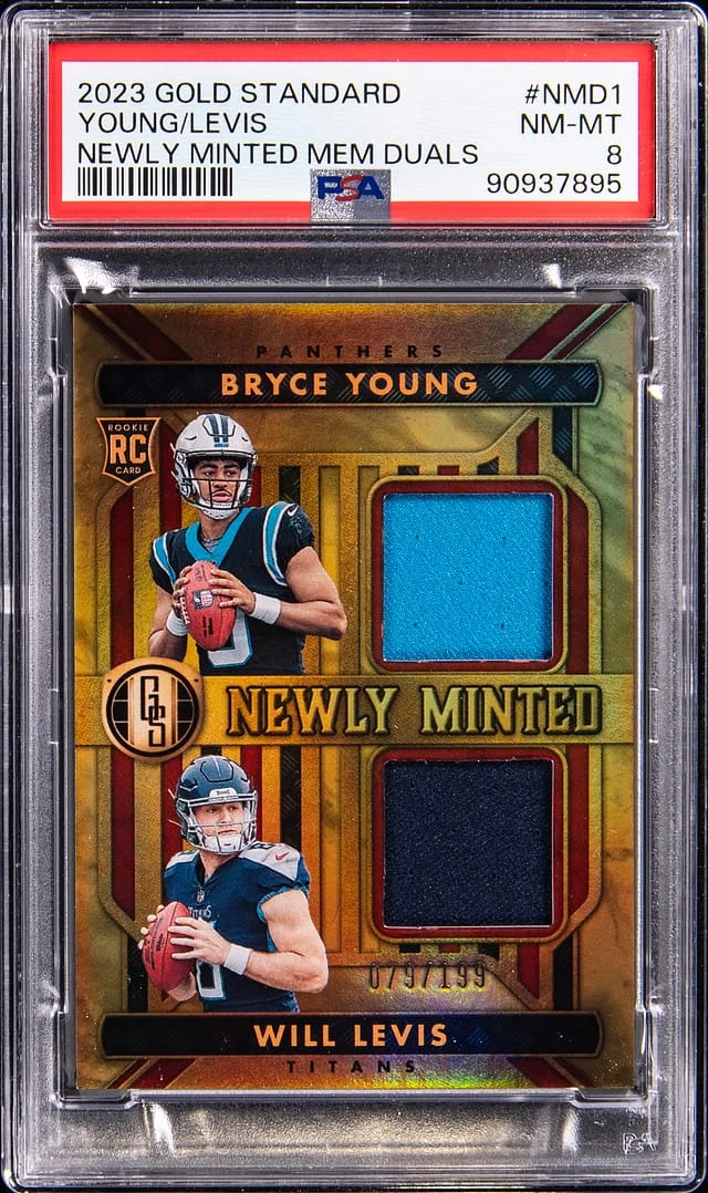 2023 Panini Gold Standard Bryce Young/Will Levis Newly Minted Memorabilia Duals #NMD-1 card image