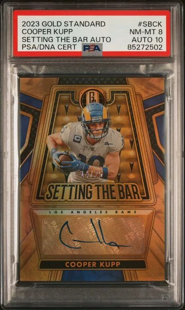 2023 Panini Gold Standard Cooper Kupp Setting The Bar Autographs #SB-CK card image