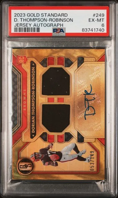 2023 Panini Gold Standard Dorian Thompson-Robinson Jersey Autograph #249 card image