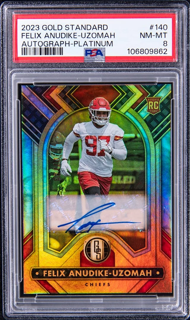 2023 Panini Gold Standard Felix Anudike-Uzomah Autograph Platinum #140 card image
