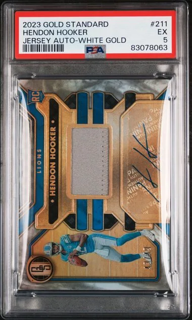 2023 Panini Gold Standard Hendon Hooker Jersey Autograph-White Gold #211 card image