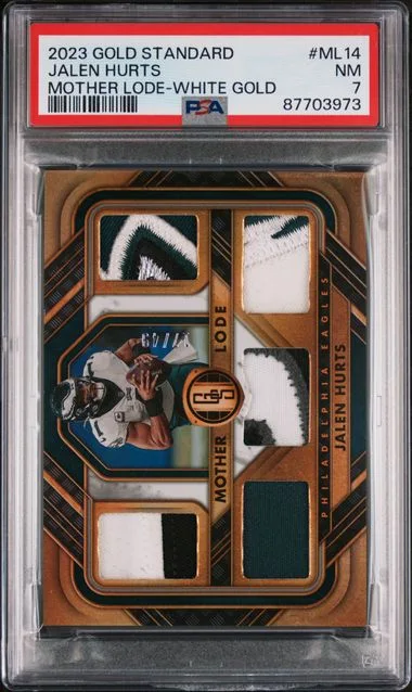 2023 Panini Gold Standard Jalen Hurts Mother Lode White Gold #ML14 card image