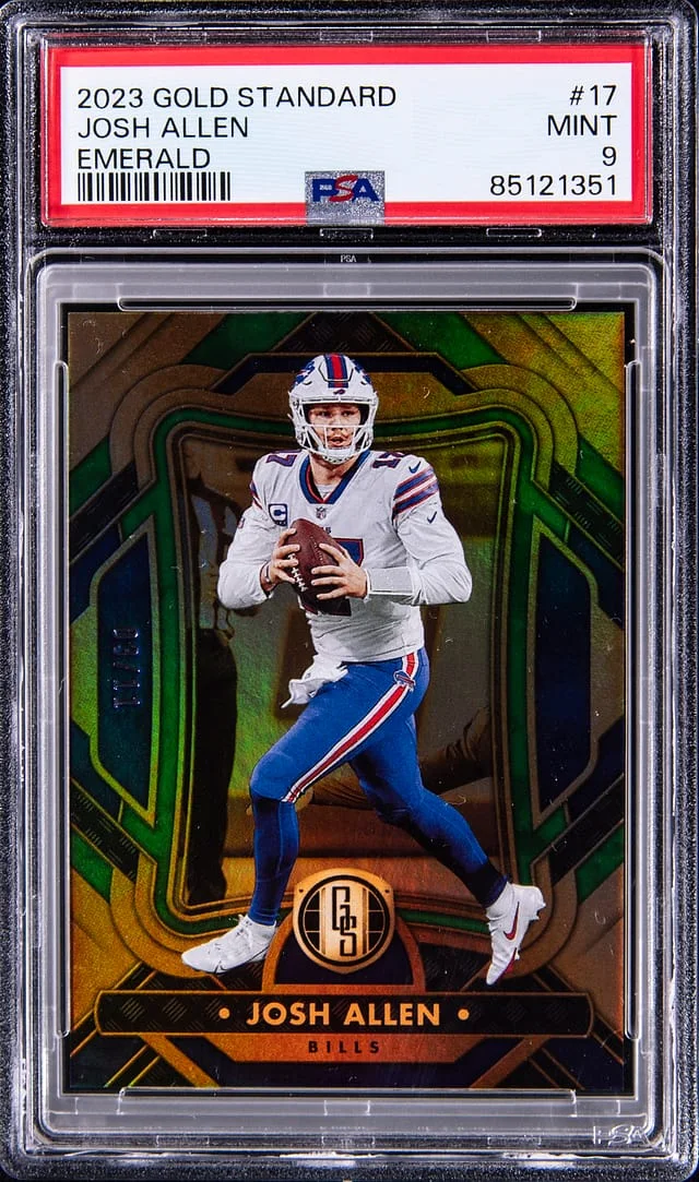 2023 Panini Gold Standard Josh Allen Emerald #17 card image