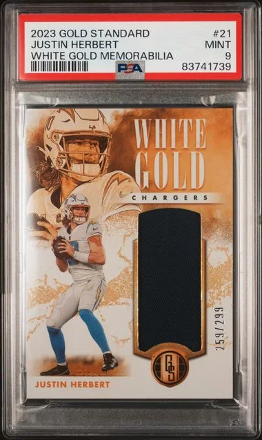 2023 Panini Gold Standard Justin Herbert White Gold #21 card image