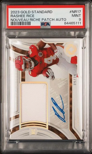 2023 Panini Gold Standard Rashee Rice Nouveau Riche Patch Autographs #NR17 card image