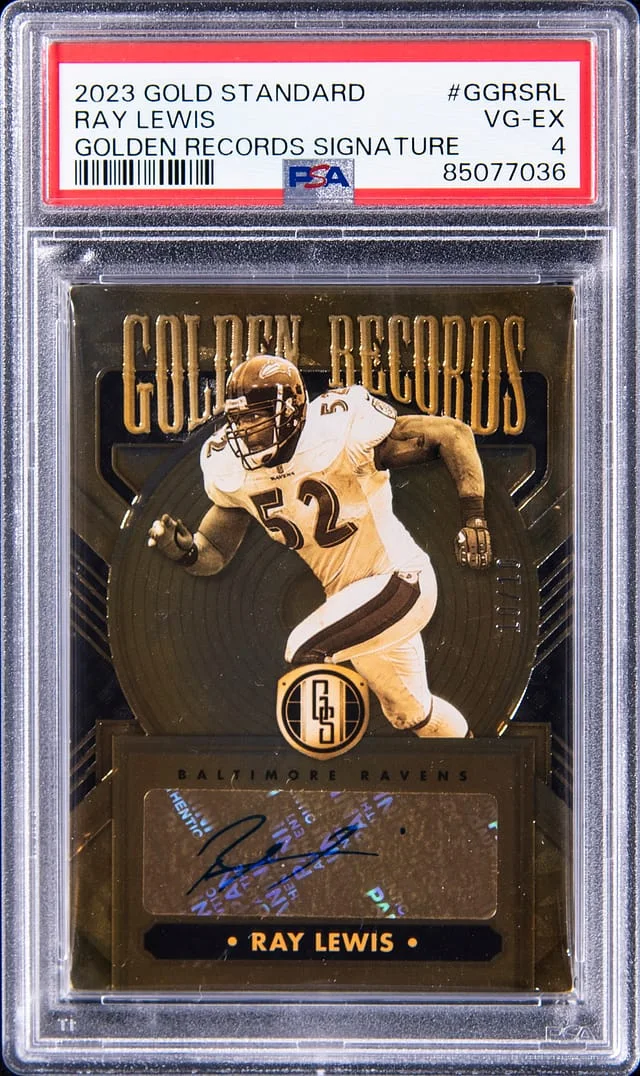 2023 Panini Gold Standard Ray Lewis Golden Records Signature #GGRS-RL card image
