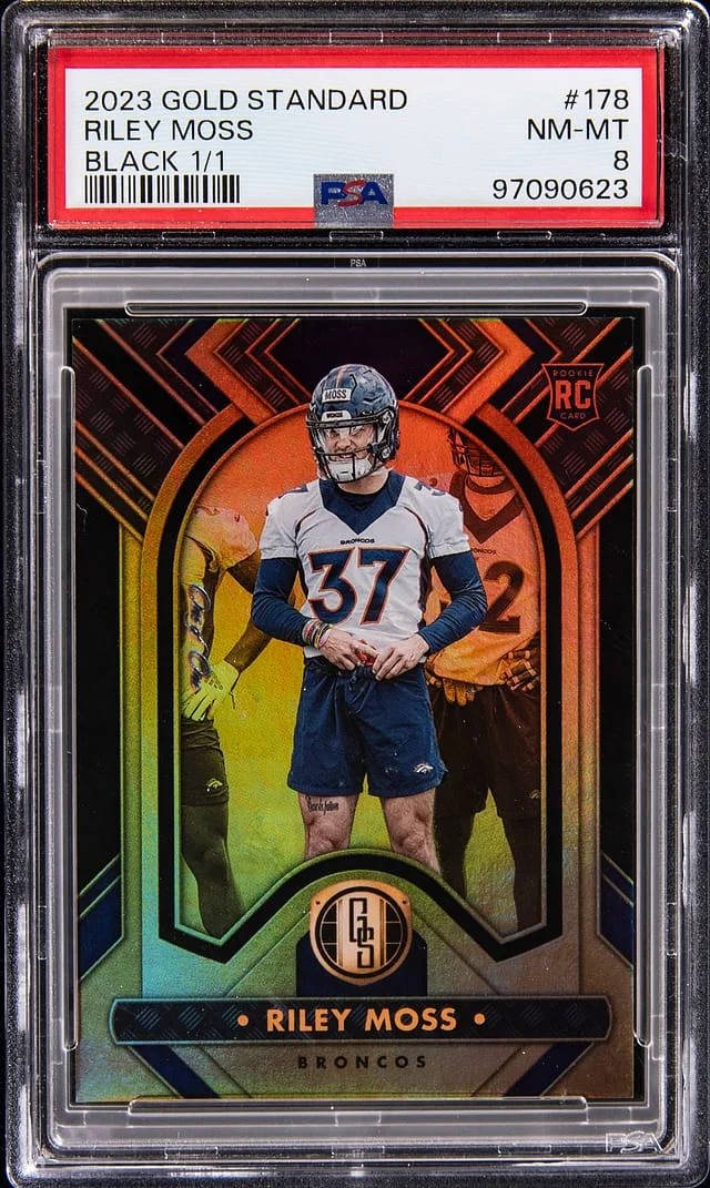 2023 Panini Gold Standard Riley Moss Black #178 card image