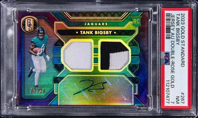 2023 Panini Gold Standard Tank Bigsby Jersey Autograph Double Rose Gold #267 card image