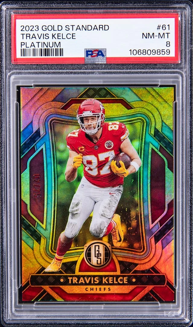 2023 Panini Gold Standard Travis Kelce Platinum #61 card image