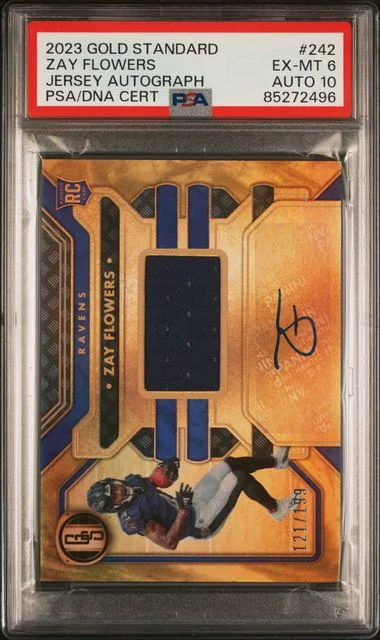 2023 Panini Gold Standard Zay Flowers Jersey Autograph #242 card image