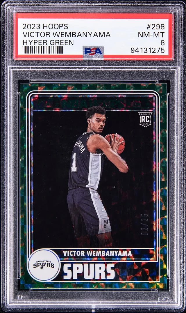 2023 Panini Hoops Victor Wembanyama Hyper Green #298 card image
