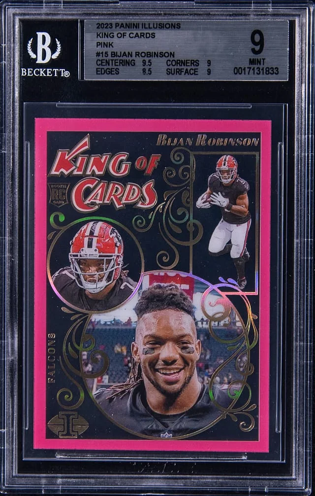 2023 Panini Illusions Bijan Robinson King of Cards Pink #15 card image