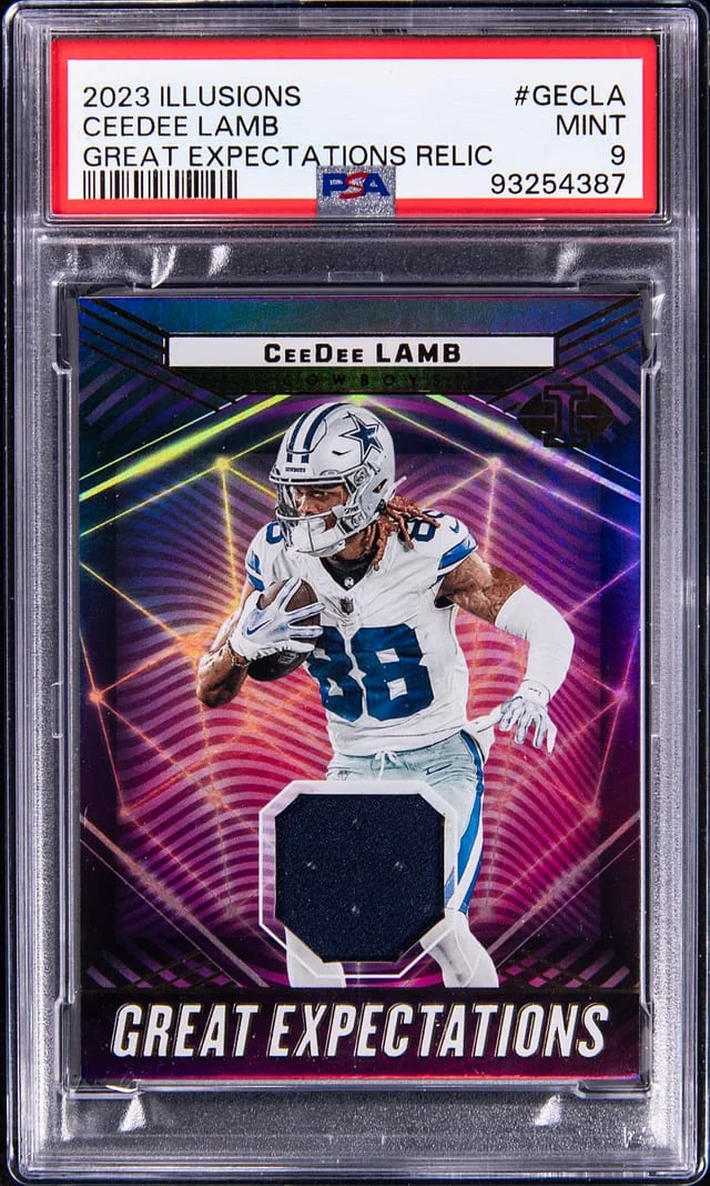 2023 Panini Illusions CeeDee Lamb Great Expectations Relics #GECLA card image