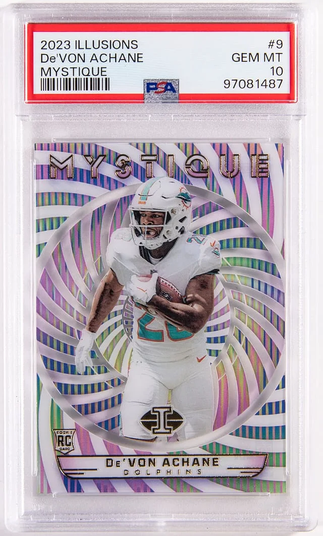 2023 Panini Illusions De'Von Achane Mystique #9 card image