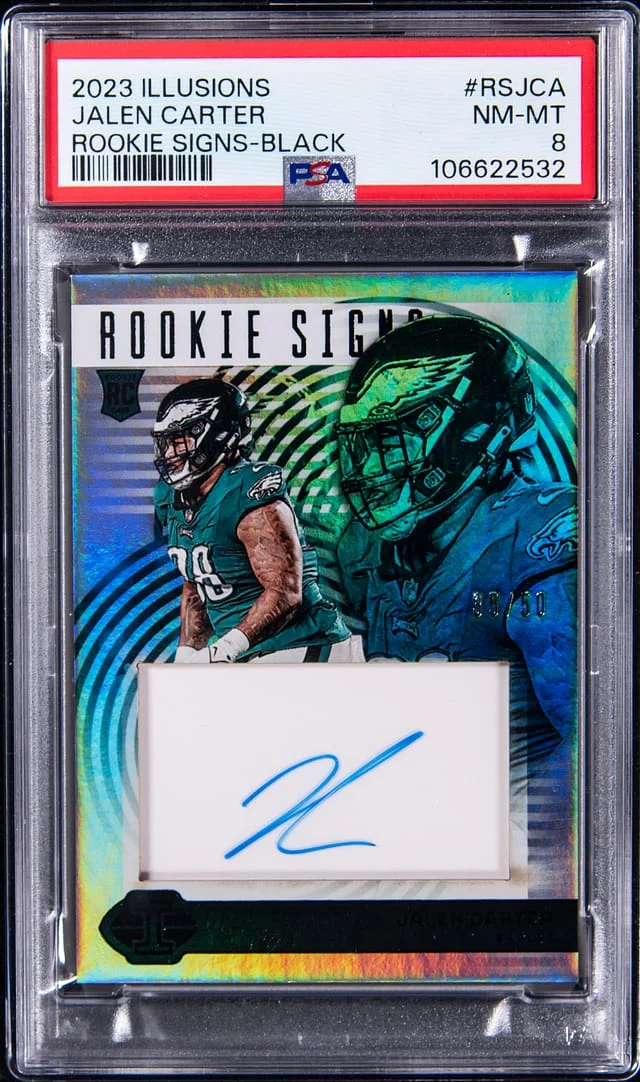 2023 Panini Illusions Jalen Carter Signatures Black #RS-JCA card image