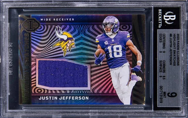 2023 Panini Illusions Justin Jefferson Highlight Swatches #HS-JJEF card image