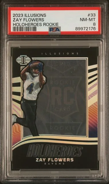 2023 Panini Illusions Zay Flowers Holoheroes #33 card image