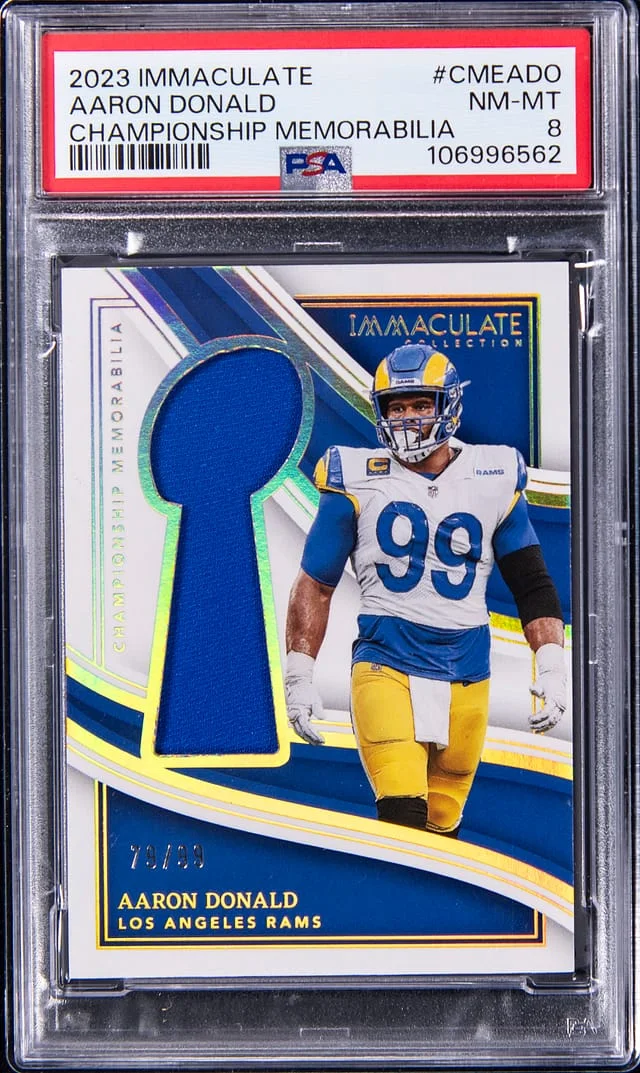 2023 Panini Immaculate Aaron Donald Championship Memorabilia #CME-ADO card image