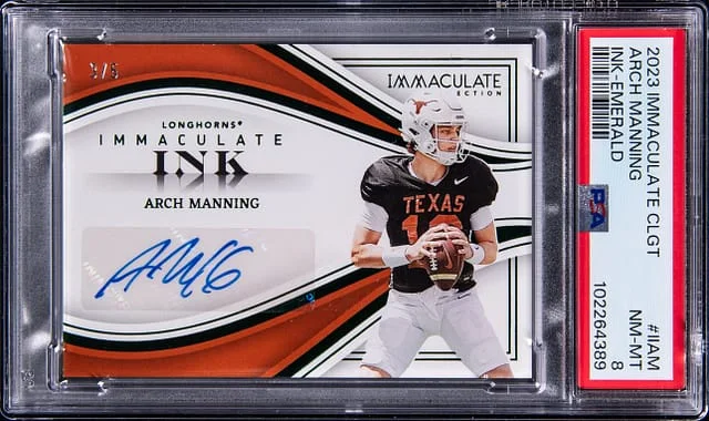 2023 Panini Immaculate Arch Manning Collegiate Ink Emerald #II-AM card image