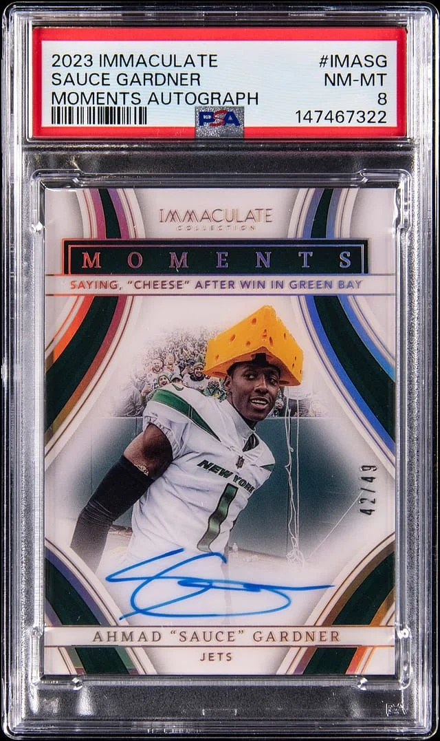 2023 Panini Immaculate Collection Ahmad Sauce Gardner Moments Autograph #IM-ASG card image