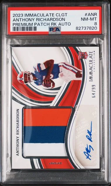 2023 Panini Immaculate Collection Anthony Richardson Collegiate Premium Patches Autographs #ANR card image