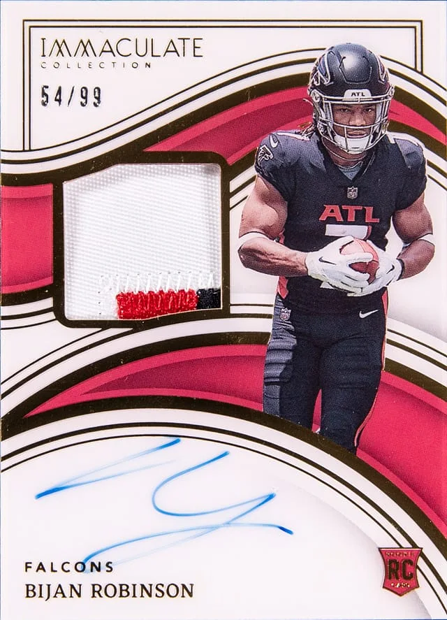 2023 Panini Immaculate Collection Bijan Robinson Patch Autographs #103 card image