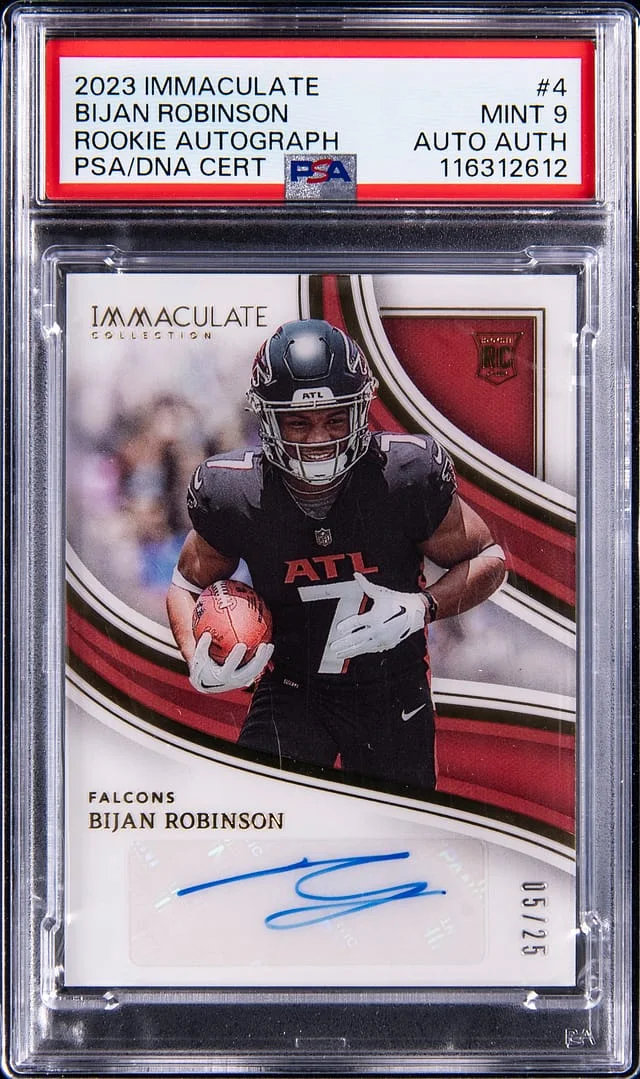 2023 Panini Immaculate Collection Bijan Robinson Autograph #4 card image