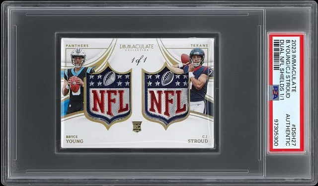 2023 Panini Immaculate Collection Bryce Young/C.J. Stroud Dual NFL Shields #DSH-27 card image