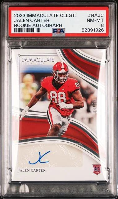 2023 Panini Immaculate Collection Collegiate Autographs Rajc Jalen Carter #no-number card image