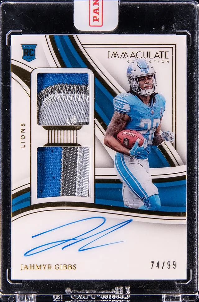 2023 Panini Immaculate Collection Jahmyr Gibbs Signature Patches #SP-JGI card image