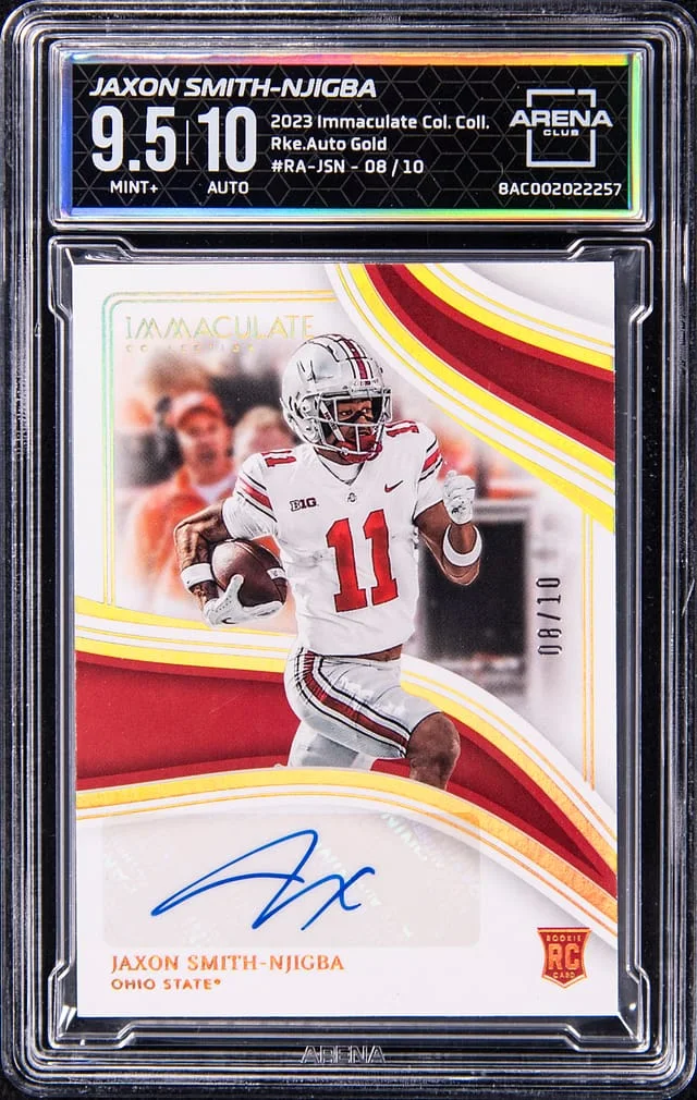2023 Panini Immaculate Collection Jaxon Smith-Njigba Collegiate Autograph Gold #RA-JSN card image