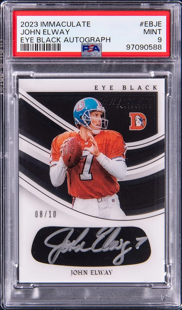 2023 Panini Immaculate Collection John Elway Eye Black Autographs #ED-JE card image