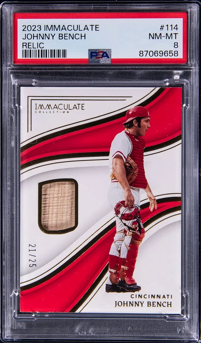 2023 Panini Immaculate Collection Johnny Bench #114 card image