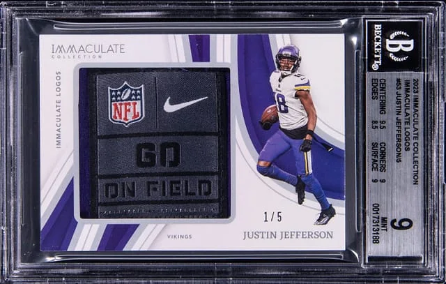 2023 Panini Immaculate Collection Justin Jefferson Immaculate Logos #IL-JJEF card image
