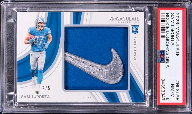 2023 Panini Immaculate Collection Sam LaPorta Logos-Insignia #RLSLAP card image