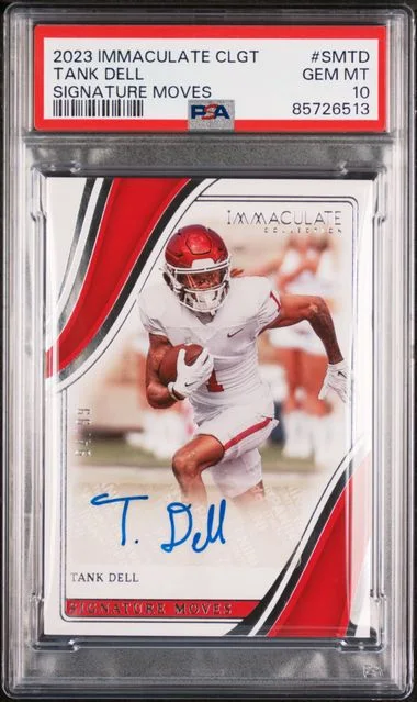 2023 Panini Immaculate Collection Tank Dell Collegiate Signature Moves #SM-TD card image