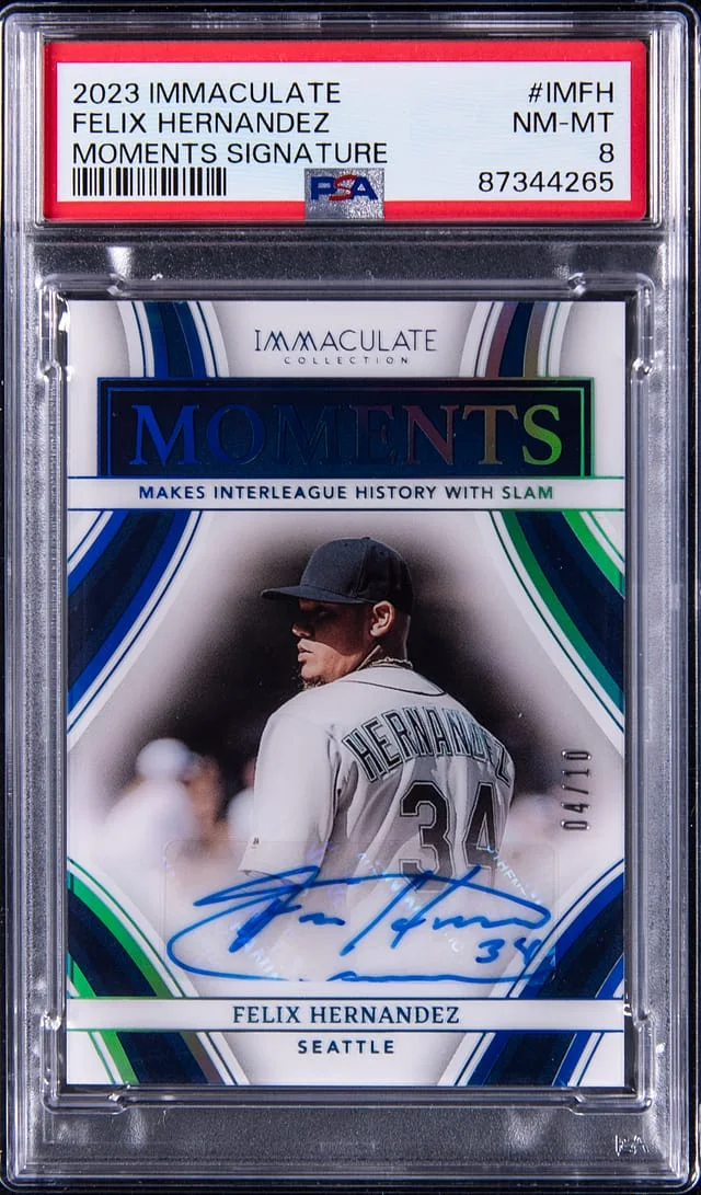 2023 Panini Immaculate Felix Hernandez Moments Signature #IMFH card image