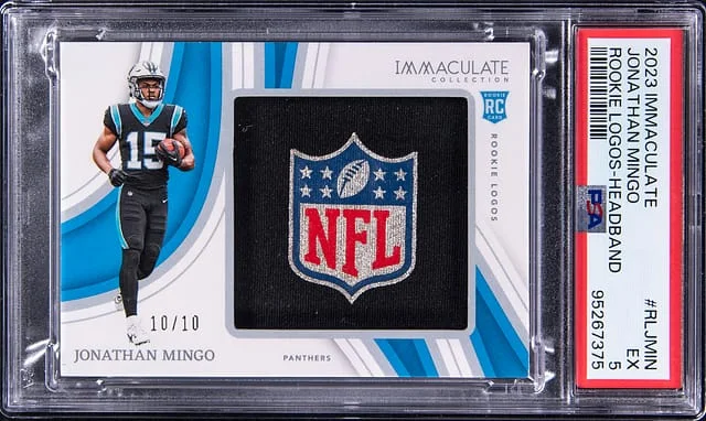 2023 Panini Immaculate Jonathan Mingo Logos Headband #RL-JMIN card image