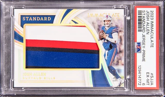 2023 Panini Immaculate Josh Allen Standard Jersey Prime #SJ-JA card image