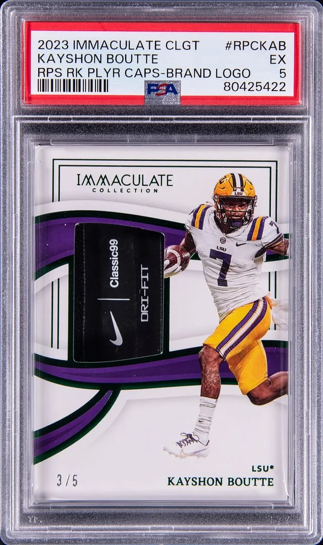 2023 Panini Immaculate Kayshon Boutte RPS Collegiate Player Caps Brand Logo #RPC-KAB card image