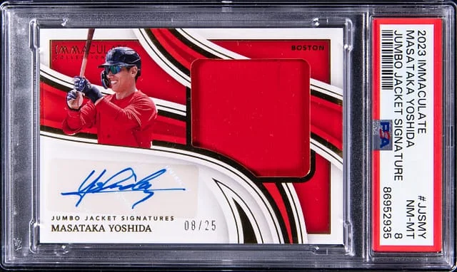 2023 Panini Immaculate Masataka Yoshida Jumbo Jacket Signature #JJSMY card image