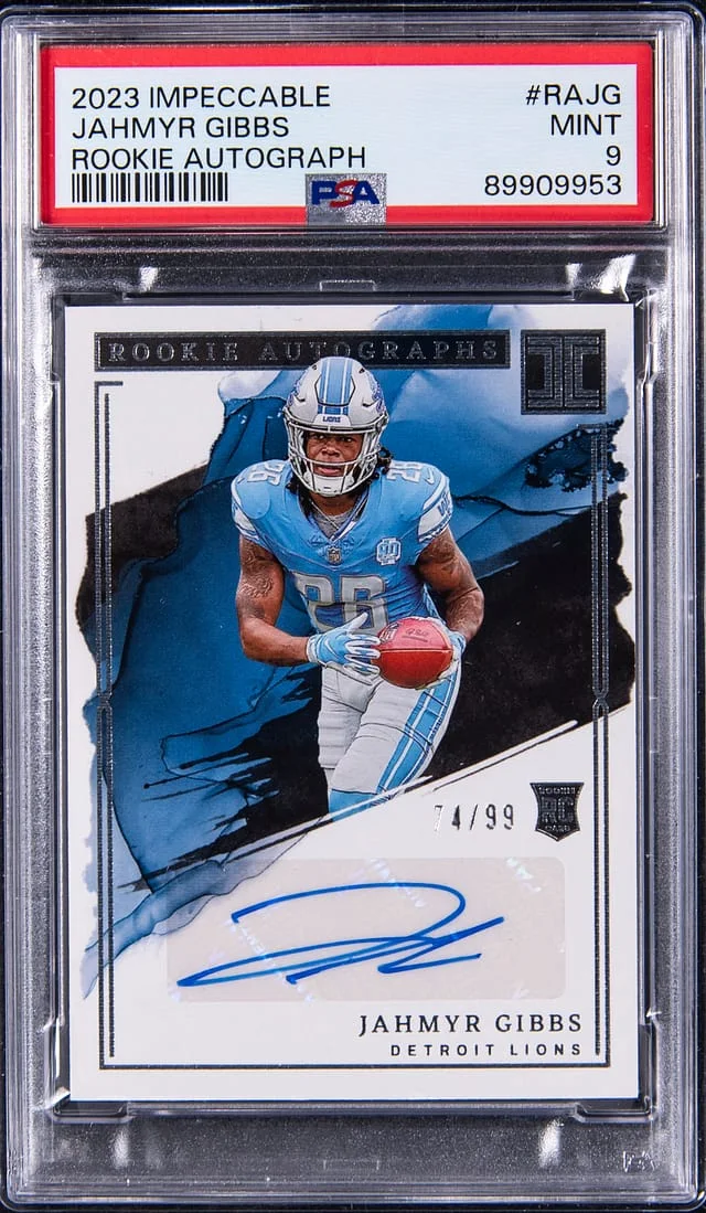 2023 Panini Impeccable Jahmyr Gibbs Autograph #RA-JG card image