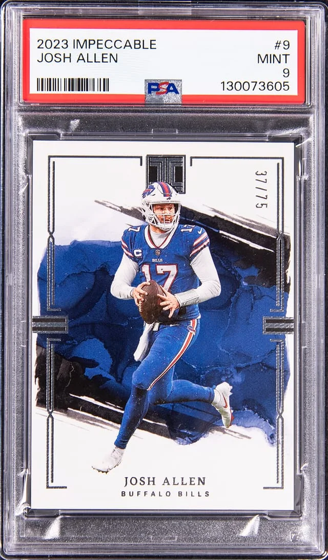2023 Panini Impeccable Josh Allen #9 card image
