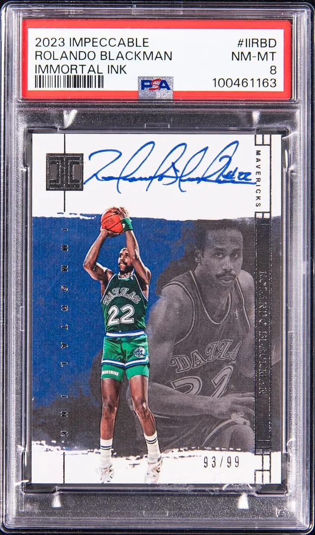 2023 Panini Impeccable Rolando Blackman Immortal Ink #IIRBD card image