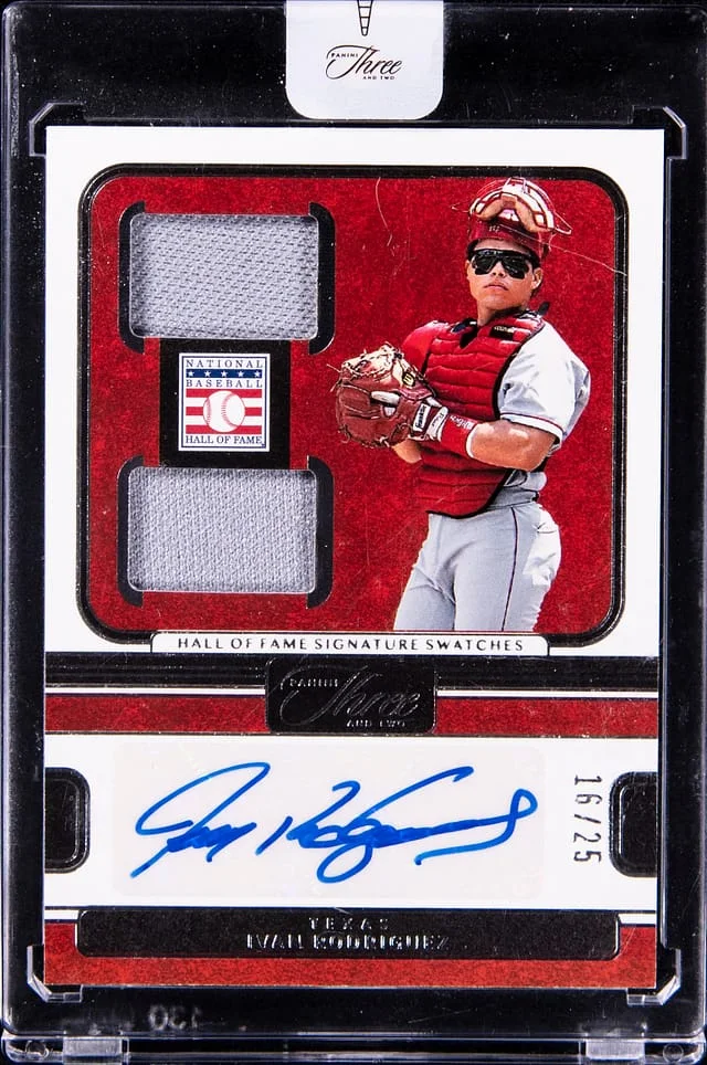 2023 Panini Ivan Rodriguez One Historic Signatures Swatches #HSS-IR card image