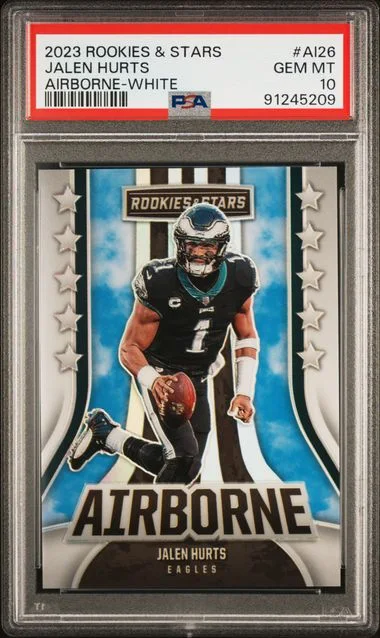 2023 Panini Jalen Hurts Rookies & Stars Airborne White #AI26 card image