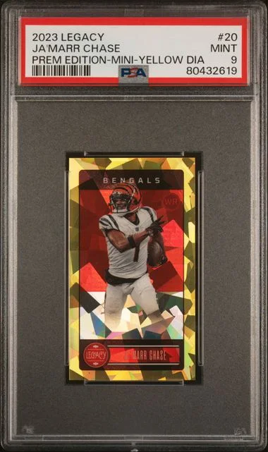 2023 Panini Ja'Marr Chase Legacy Premium Edition-Mini-Yellow Diamond #20 card image