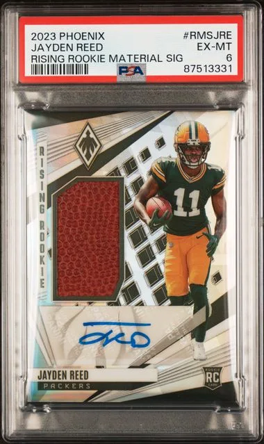 2023 Panini Jayden Reed Phoenix Rising Material Signatures #RMSJRE card image