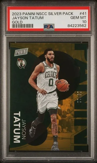 2023 Panini Jayson Tatum National Sports Collectors Convention Silver Packs Gold #41 card image