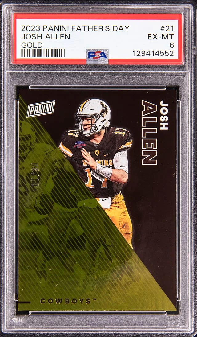 2023 Panini Josh Allen Father's Day Gold #21 card image